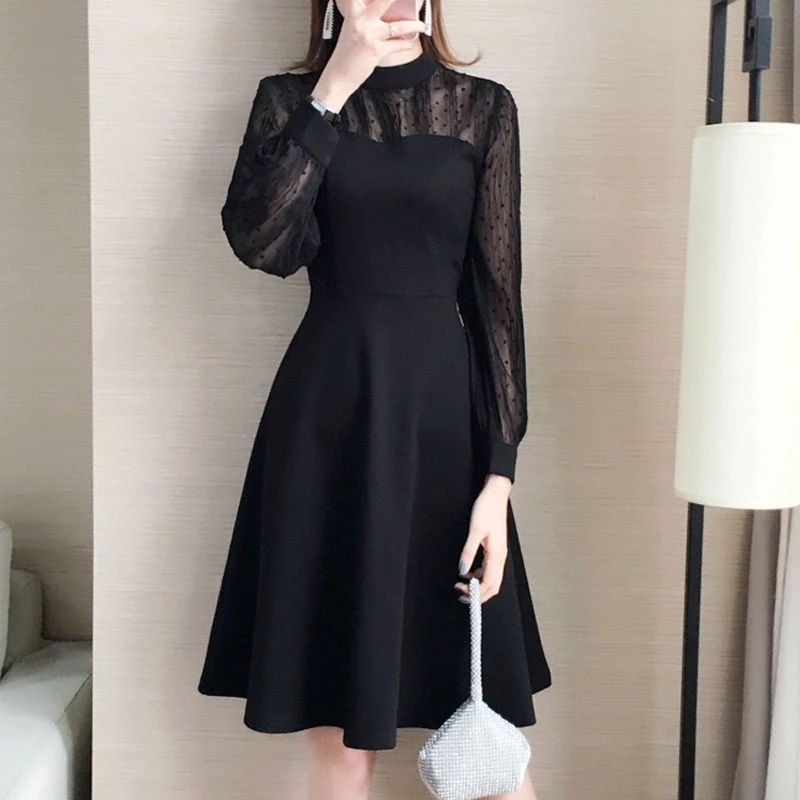 Long Sleeve Dresses See-Through